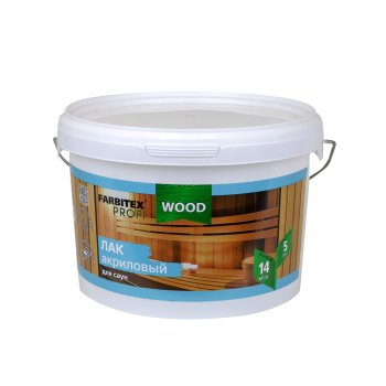 Лак ABC-Farben FARBITEX ПРОФИ, Good for Wood для сауны и бани бесцветный 2,5 кг матовый